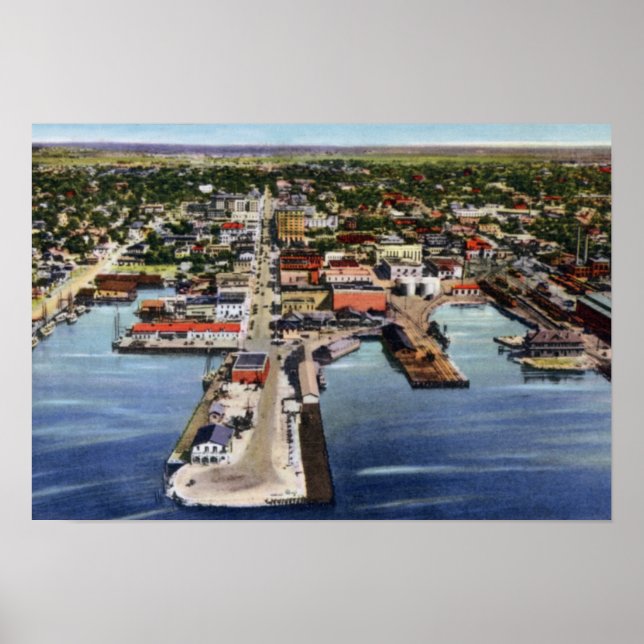 Pensacola Florida Aerial View Poster (Front)