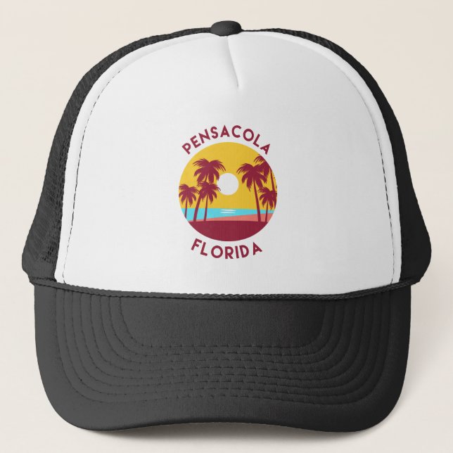 Pensacola, Florida Beach Landscape Trucker Hat (Front)