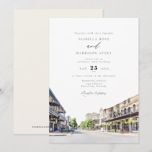 PENSACOLA FLORIDA Destination Travel Wedding Invitation