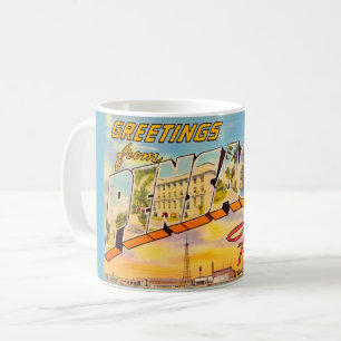 Pensacola Florida Greetings Postcard Coffee Mug