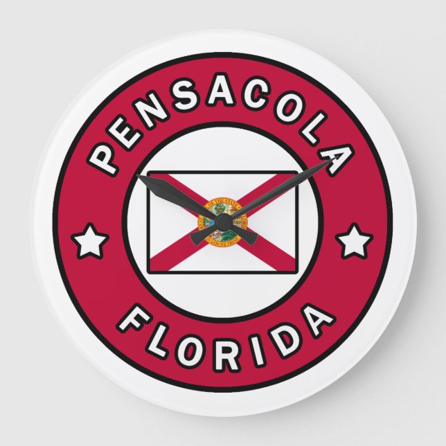 Pensacola Florida Large Clock (Front)