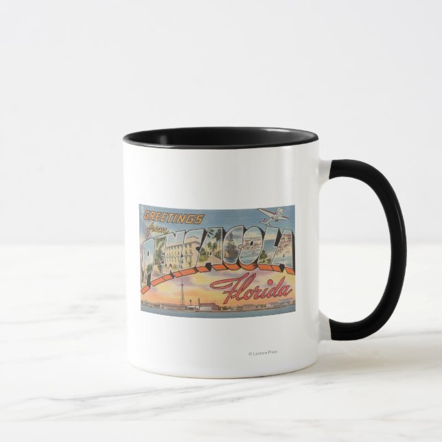 Pensacola, Florida - Large Letter Scenes 2 Mug (Right)