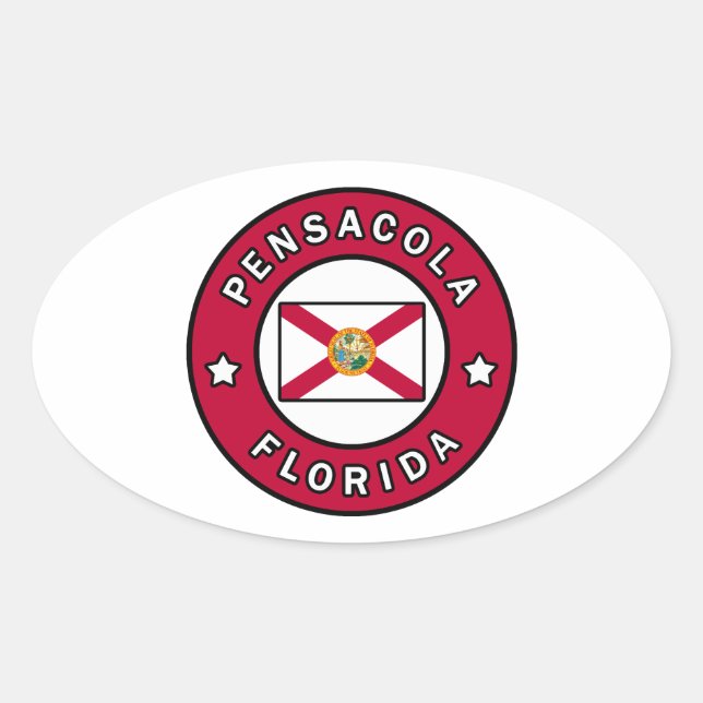 Pensacola Florida Oval Sticker (Front)