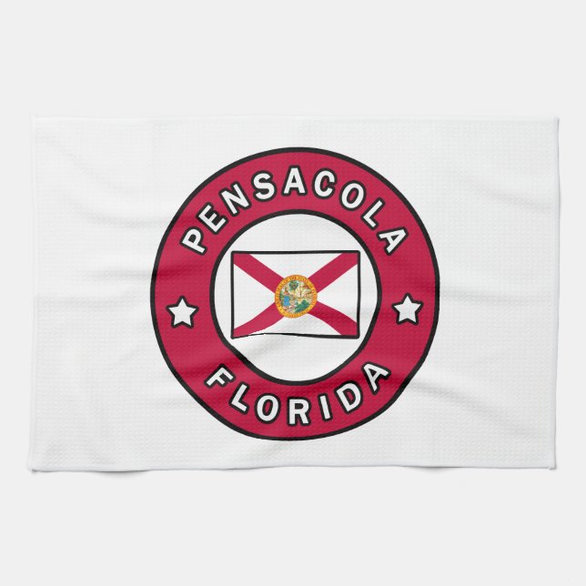Pensacola Florida Tea Towel (Horizontal)