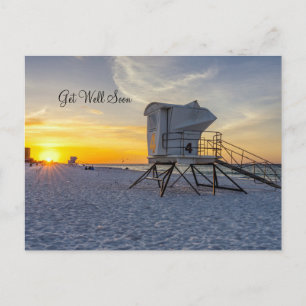 Pensacola Lifeguard Station Sunrise Get Well Postcard