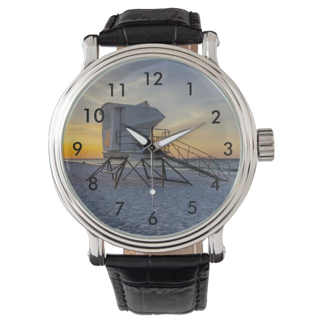 Pensacola Lifeguard Station Sunrise Wrist Watch (Front)