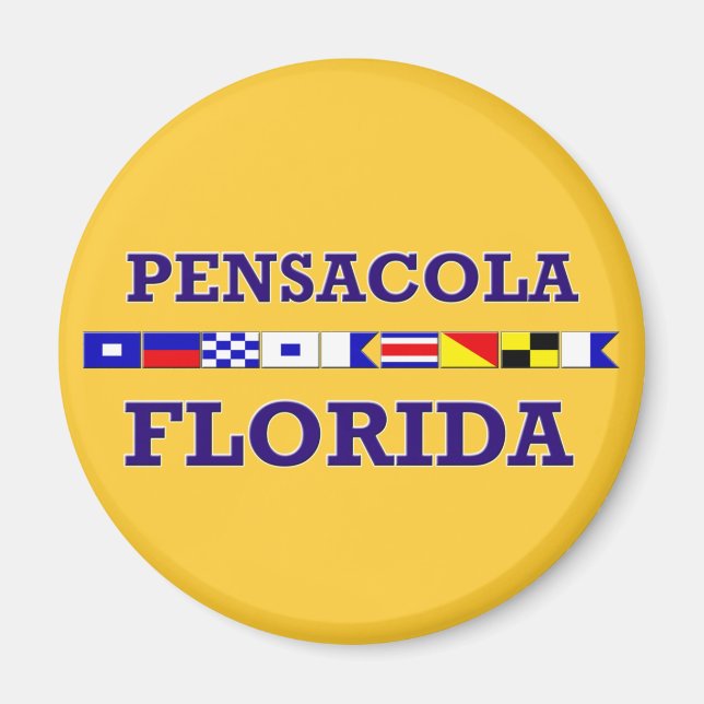 Pensacola Nautical Flag Magnet (Front)