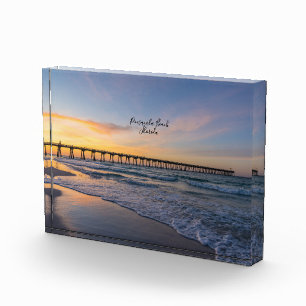 Pensacola Pier Shoreline Sunrise Photo Block