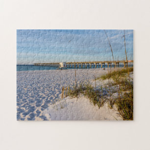 Pensacola Sand Dunes Pier Morning Jigsaw Puzzle