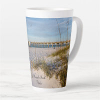 Pensacola Sand Dunes Pier Morning Latte Mug