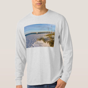Pensacola Sand Dunes Pier Morning Long Sleeve T-Shirt
