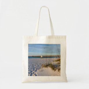 Pensacola Sand Dunes Pier Morning Tote Bag
