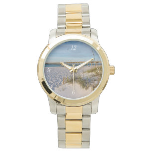 Pensacola Sand Dunes Pier Morning Unisex Watch