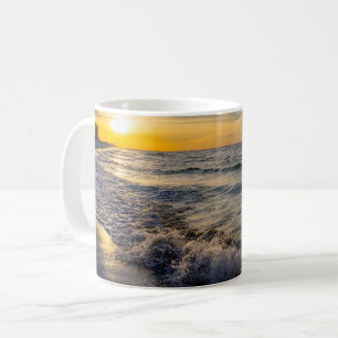 Pensacola Splashing Waves Sunrise Classic Mug