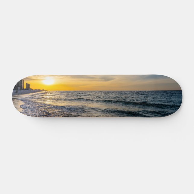 Pensacola Splashing Waves Sunrise Skateboard (Horz)