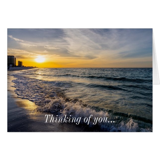 Pensacola Splashing Waves Sunrise Thinking Of You (Front Horizontal)