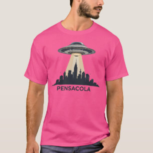 Pensacola Ufo Invasion - Sci-Fi Cityscape Artwork T-Shirt