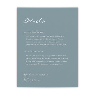 Pensacola Wedding Enclosure Card