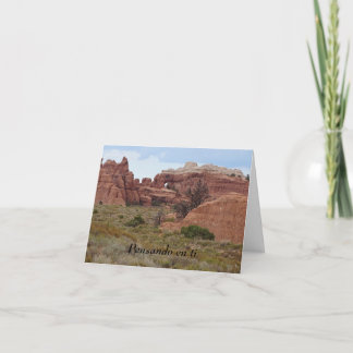 Pensando en ti (thinking of you) card, Spanish Card