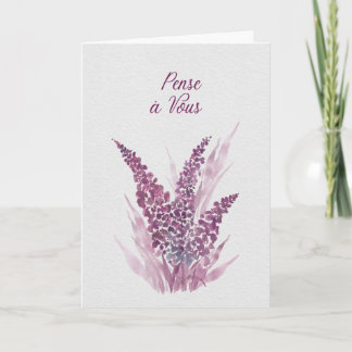 Pense à Vous – Lavender Sympathy & Thinking of You Card