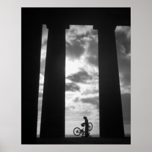Penshaw Monument with Biker Poster/Print Poster