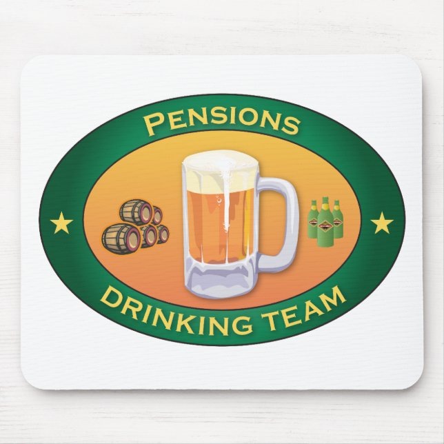 Pensions Drinking Team Mouse Mat (Front)