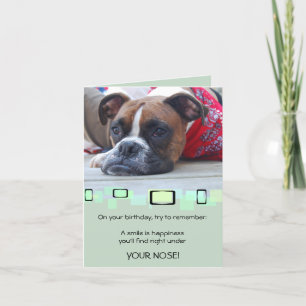 Pensive Brindle Boxer Card