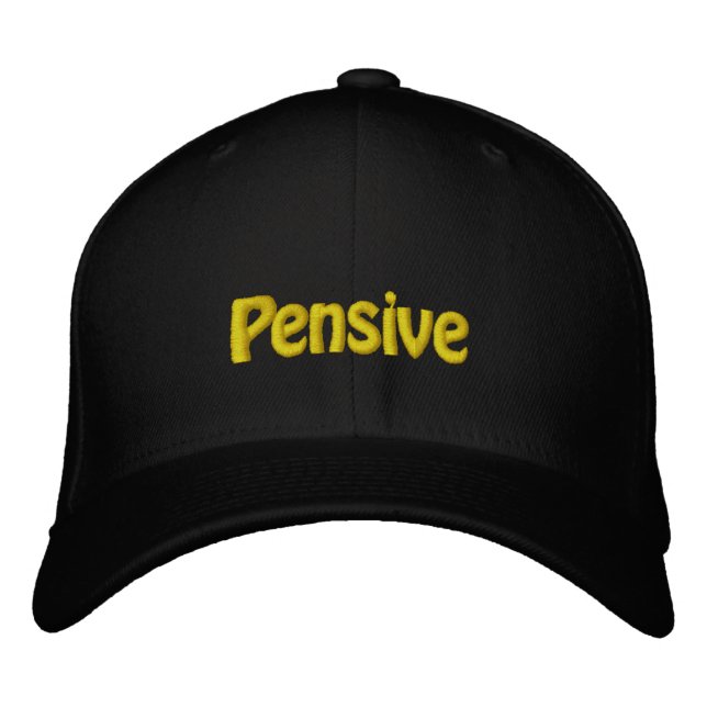 Pensive Embroidered Hat (Front)