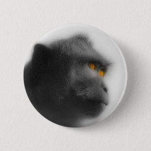 Pensive Monkey 6 Cm Round Badge
