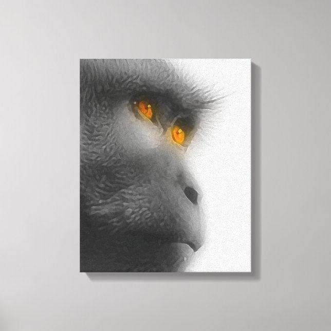 Pensive Monkey Canvas Print (Front)