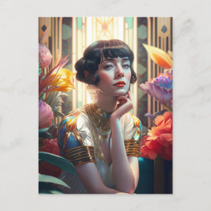 Pensive muse postcard