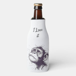 "Pensive Primate Beer Bottle Cooler" Cooler