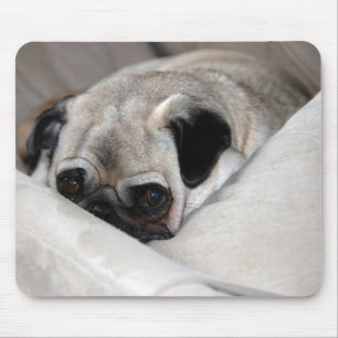 Pensive Pug Mouse Mat