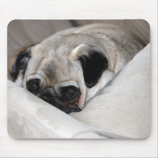 Pensive Pug Mouse Mat