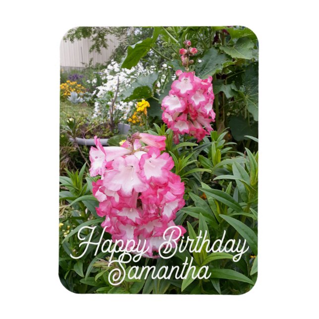 Penstemon Flower Garden floral Birthday Magnet (Vertical)