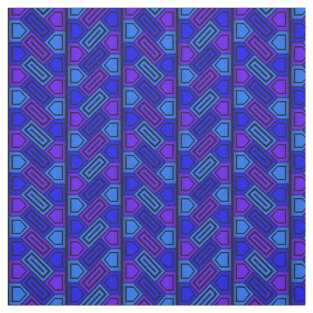 Penta Pattern Blue Fabric (Swatch)