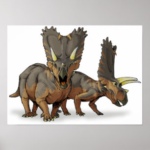 Pentaceratops - Late Cretaceous Dinosaur Poster