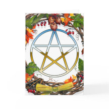 Pentacle and Autumn Wreath