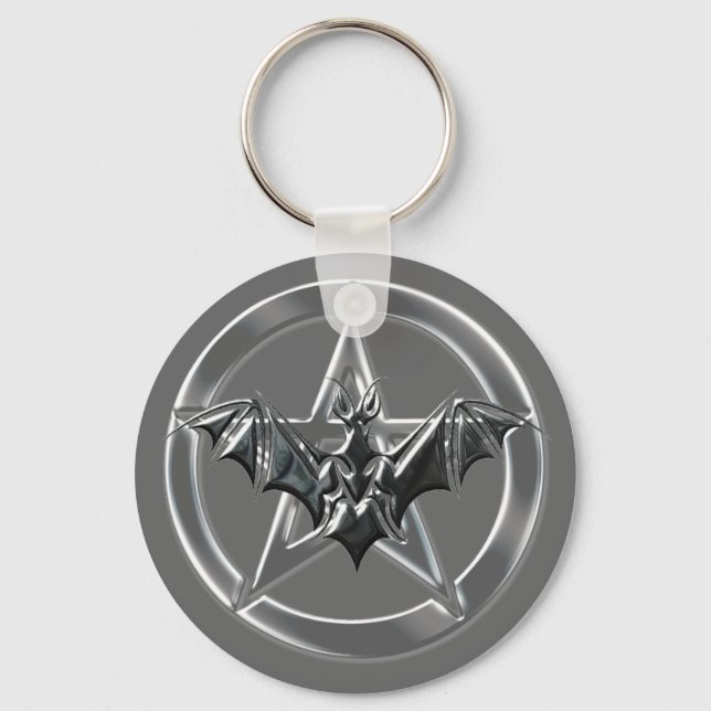 Pentacle Bat Key Ring (Front)