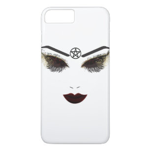 Pentacle Beauty Face Lashes & Dark Lips Makeup Case-Mate iPhone Case