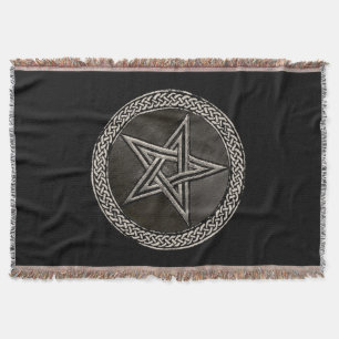 Pentacle Celtic Circle Throw Blanket