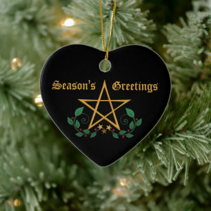 Pentacle  ceramic tree decoration