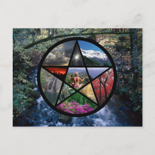 Pentacle Collage postcard