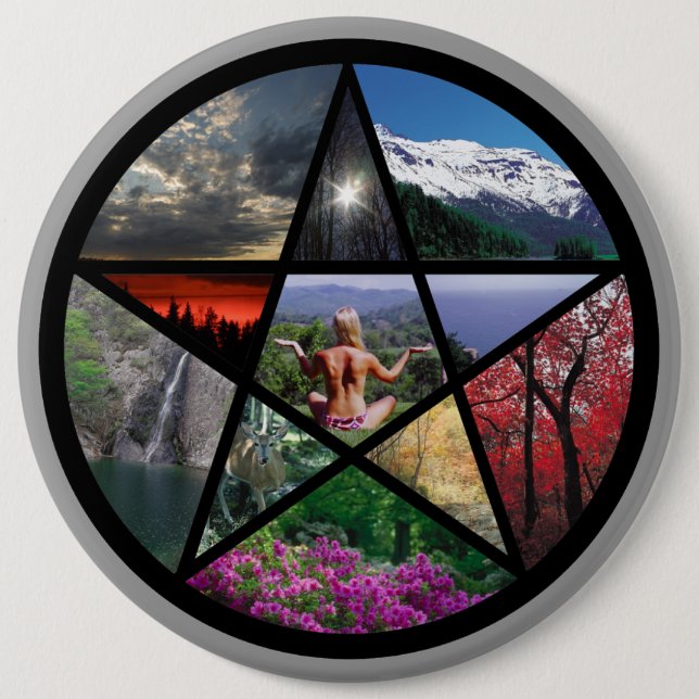 Pentacle Collagebutton 6 Cm Round Badge (Front)