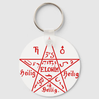Pentacle from the Sixth Book of Moses Key Ring