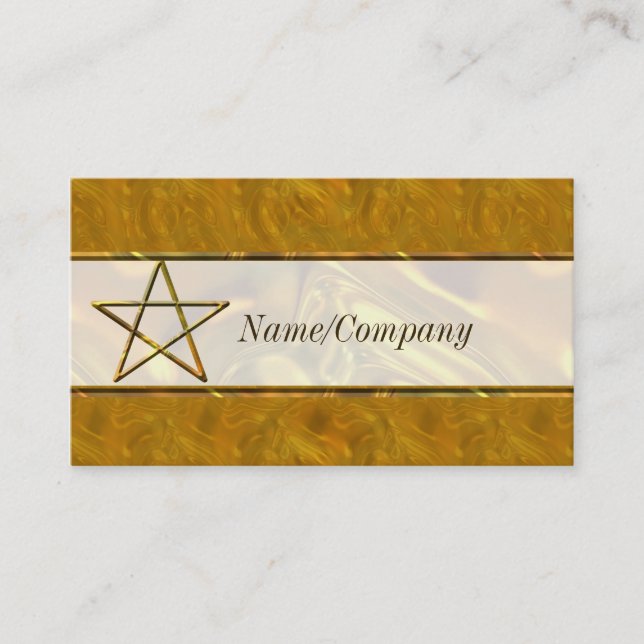 Pentacle in Gold Introduction Card (Front)
