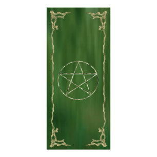 Pentacle in Green Rack Card