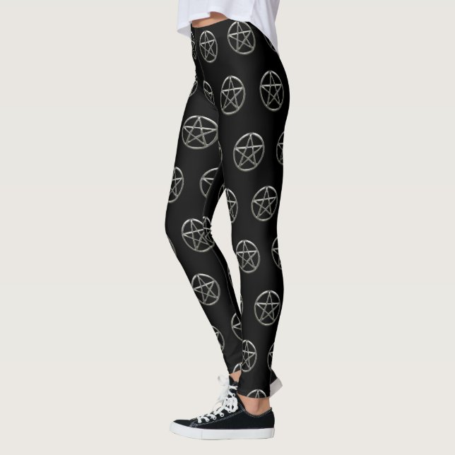 Pentacle Pentagram Wiccan Leggings (Left)
