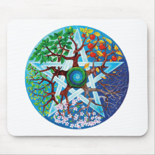 pentacle-seasons mouse mat