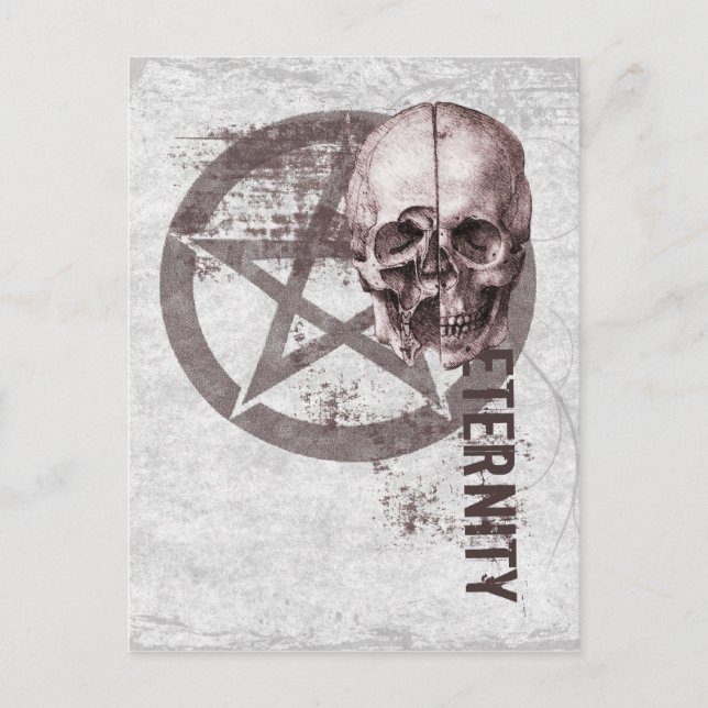 Pentacle Skull Postcard (Front)